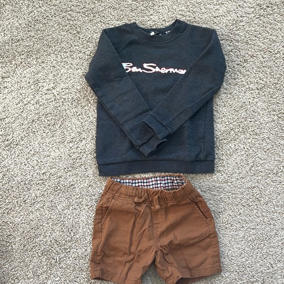 Ben Sherman boys sweatshirt and chino shorts - Picture 1 of 3